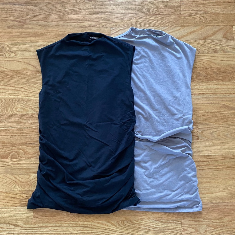 The A&F Paloma Maternity Tops - TWO tops, Taupe and Black
